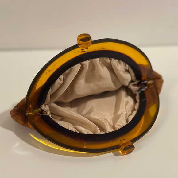 Vintage 50s 60s Budd Genuine Leather & Lucite Coin Purse - Inwood, Long Island - Picture 2 of 12